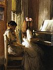 Joseph Rodefer De Camp Famous Paintings - The Music Lesson